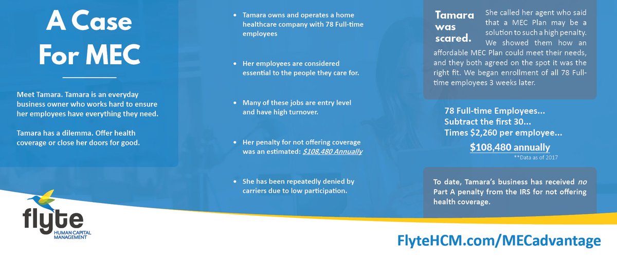 FlyteHCM's tweet photo. Large employers who can’t secure or afford a group health plan, check this out. Tamara thought she may need to close her business but saved ended up saving it by implementing one affordable solution. 

https://t.co/MKqtBUVE9z https://t.co/4WqJLL9jdM