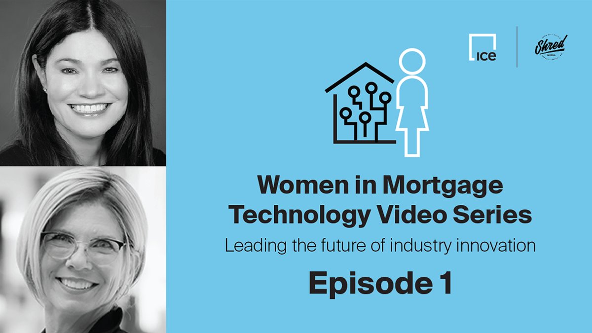 Tune into the first episode of our “Women in Mortgage Technology” video series with <a href="/shredmediaco/">ShredMedia</a> to hear from ICE Mortgage Technology’s Stephanie Durflinger and Marci Davis on how #mortgagetechnology can inspire innovation and create opportunity!💡icemt.io/V9jtho