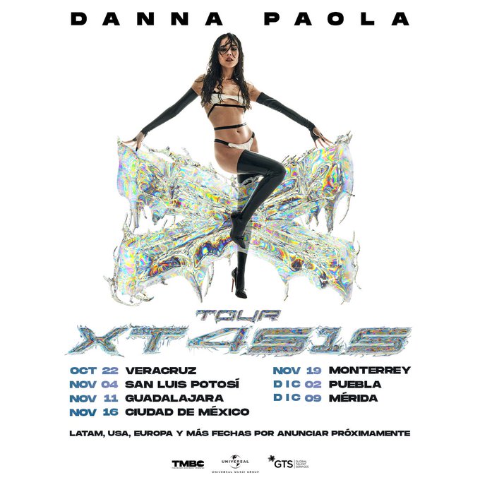 Danna Paola viene a Puebla como parte de su 'XT4S1S' Tour