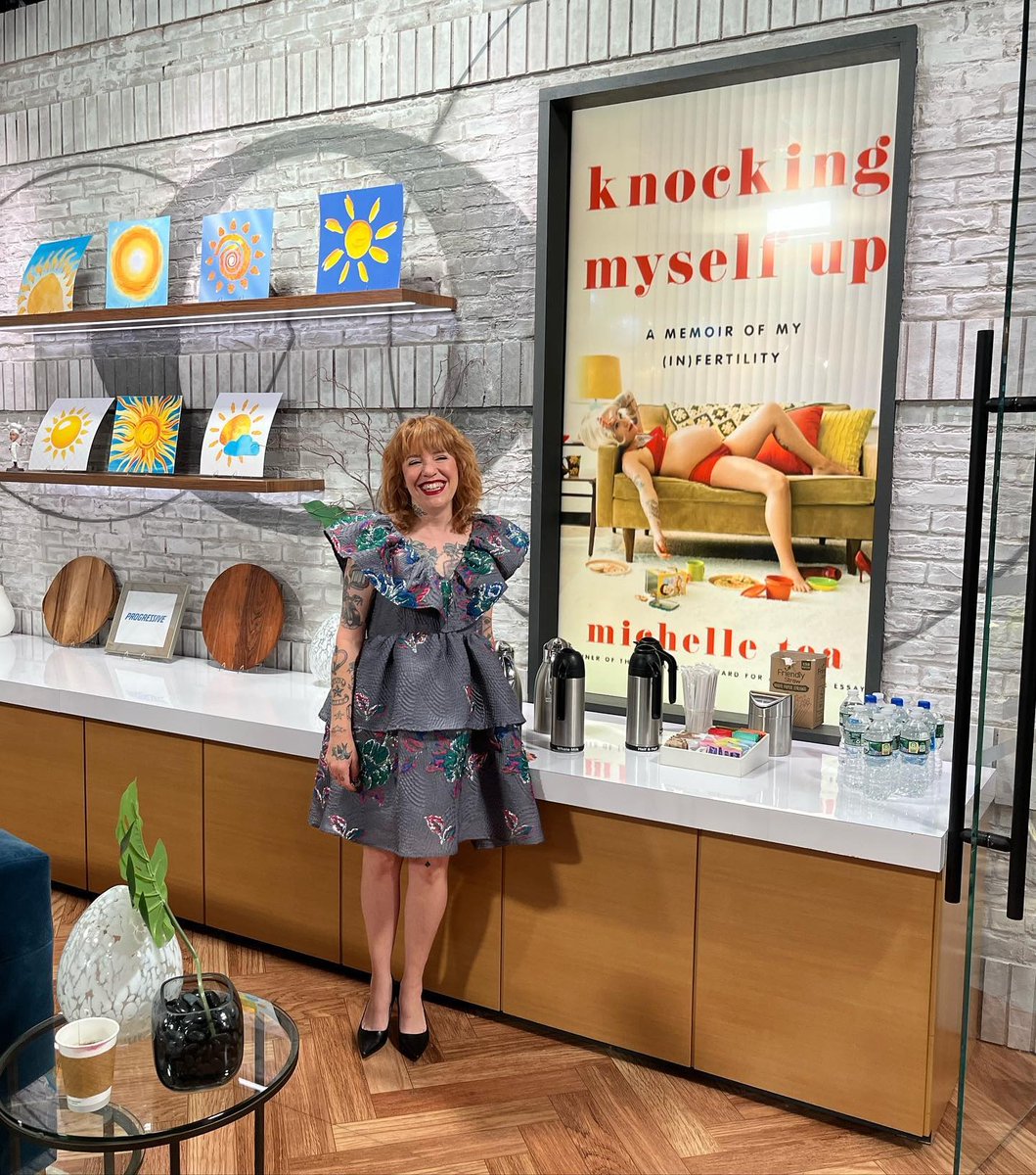 LoghavenAR's tweet photo. Congratulations to Fellow Michelle Tea, who appeared on @cbsthismorning yesterday to talk about her book "Knocking Myself Up"! #Repost #📷 @TeaMichelle - Me and my best #alisons on the set of @cbsthismorning earlier! So wild to see the cover pic by @sophiespinelle all gigantic! https://t.co/apmf5W7m9W