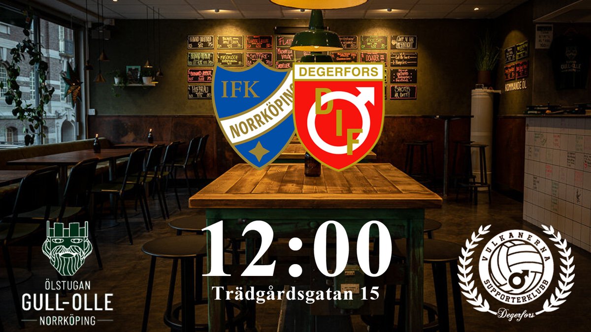 vulkanerna's tweet photo. Gull-Olle kommer vara samlingsplatsen för #vulkanerna från kl 12:00 på lördag.
Det kommer finnas hamburgarbuffé för 100:-
Vi går i samlad trupp 14:00 mot arenan
Finns fortfarande platser kvar på buss 3 (deadline 5/8 21:00)
https://t.co/XMcTEIsBE5
#degerforsif https://t.co/J49hEONRGs