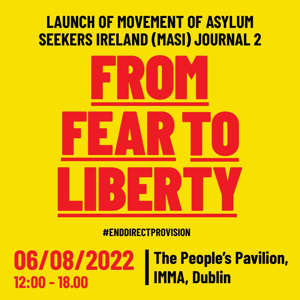 masi_asylum's tweet photo. Join us at @IMMAIreland this Saturday. #EndDirectProvision https://t.co/ZxaeGSppHB