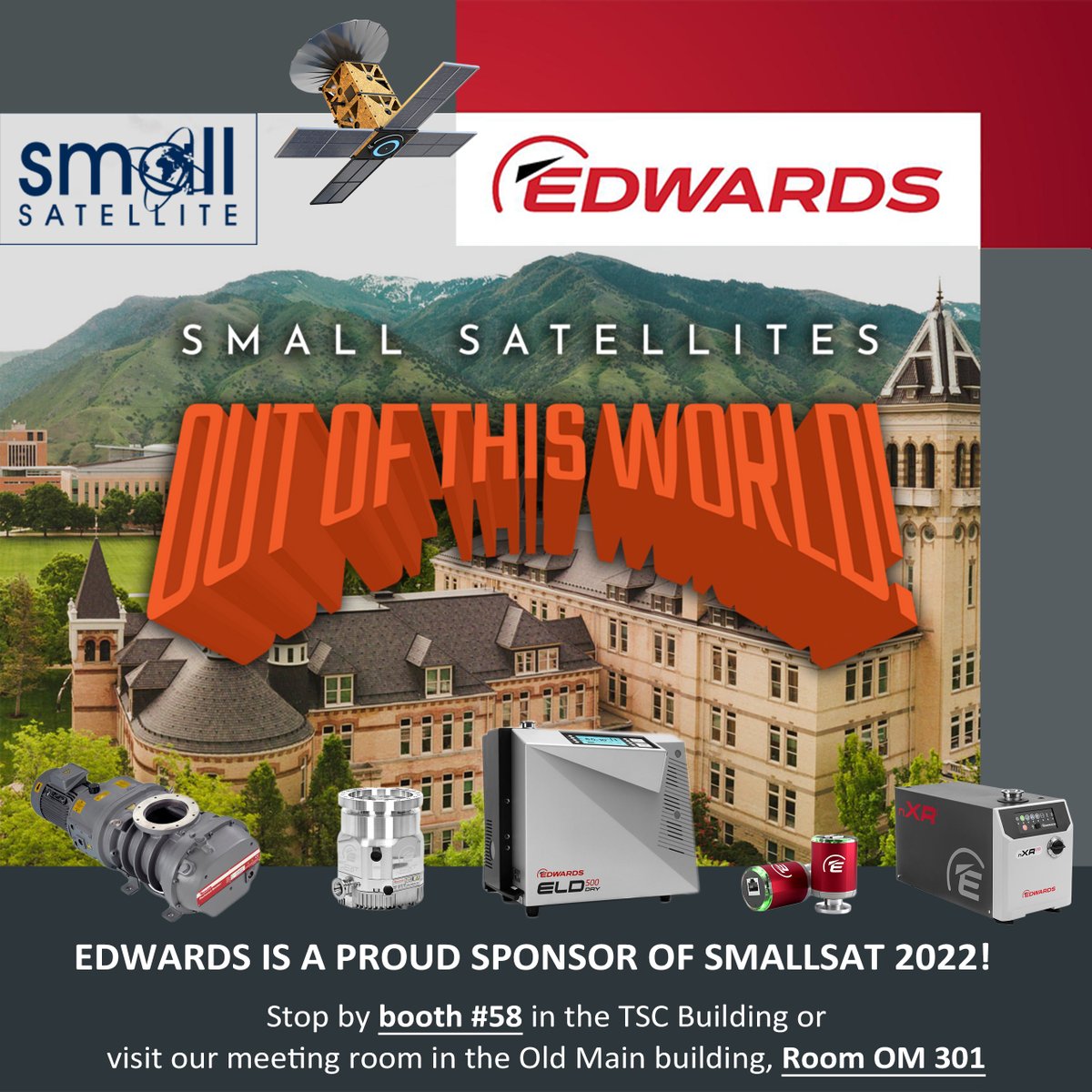 cameronmurri's tweet photo. Visit @EdwardsVacuum at booth #58 at @SmallSat! See our pumps, gauges, &amp; leak detector. Reserve a meeting: https://t.co/o4D9YY9knR
Our solutions: https://t.co/EpKNZfoi2n #EdwardsVacuum #SmallSat #SmallSat2022 #SmallSatellites #Satellites #SpaceTech #VacuumTech #CubeSat #SmallSats https://t.co/f9Ala9csh9