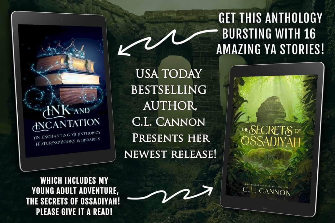 CLCannonAuthor's tweet photo. Get #InkAndIncantation today!
https://t.co/mIqKrL3XsW Featuring 16 amazing YA stories centering around books and libraries including my YA Adventure, The Secrets of Ossadiyah! Please give it a read! #yareads #yafantasy https://t.co/7ZM2a3UaEG