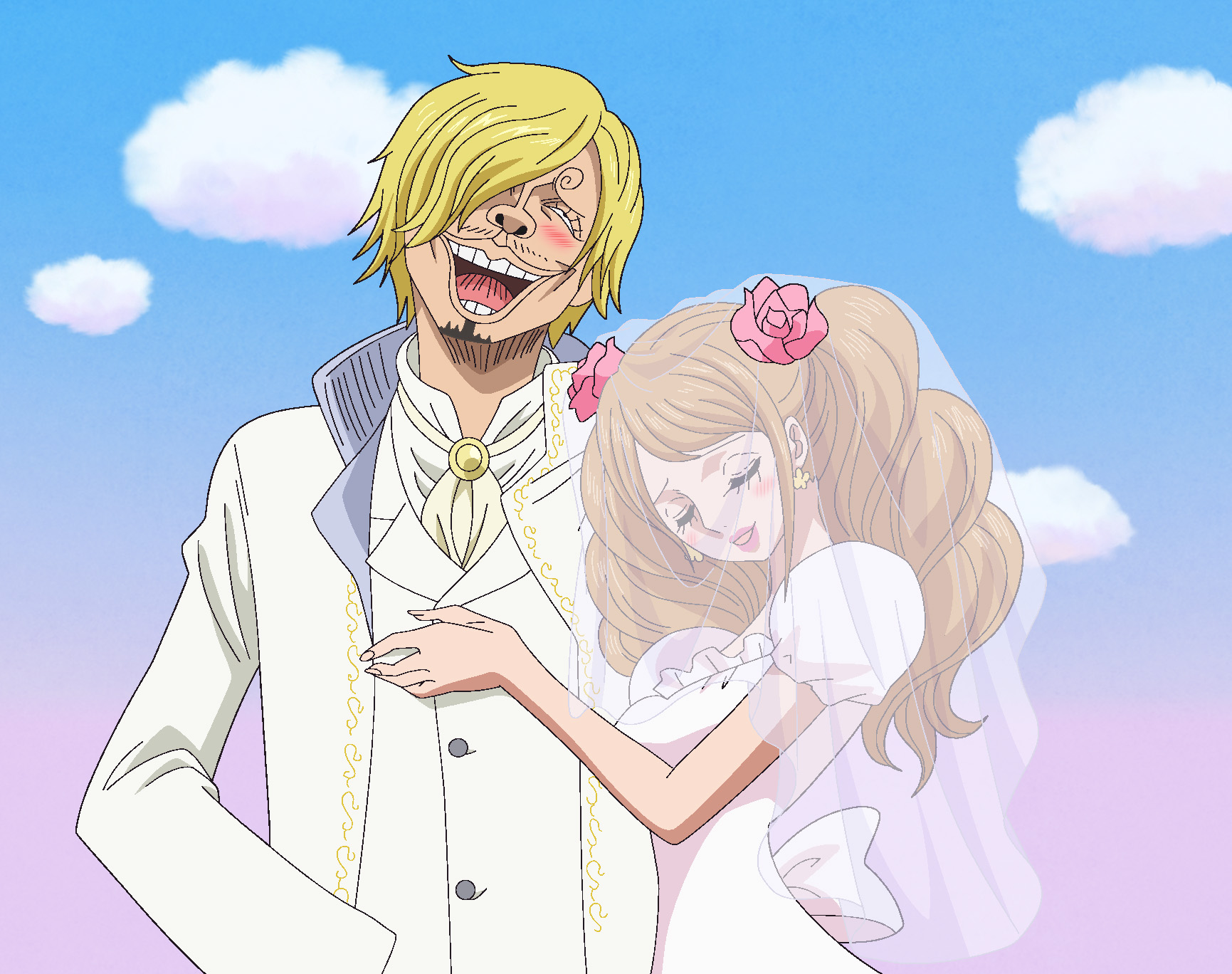 One Piece - Church bells are ringing; it's almost time for a wedding! 💍  Watch One Piece Season 13 Voyage 5 (eps 831-842) when the English dub lands  in digital stores THIS TUESDAY. 🏴‍☠️