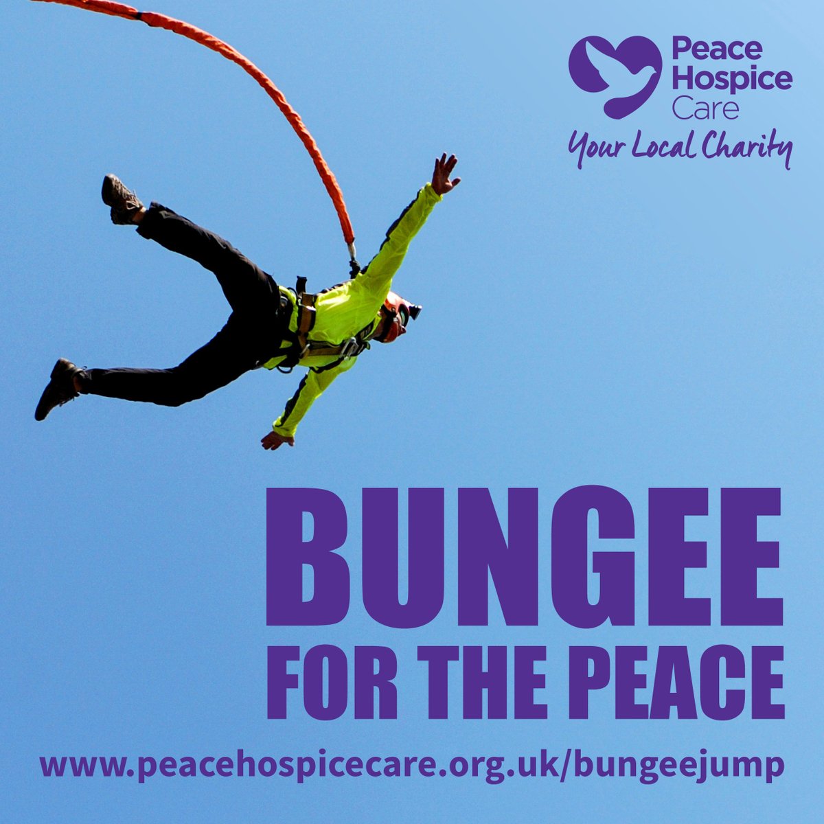 peacehospice's tweet image. Bungeeee jump for us this August - we have two dates available and two locations; 20th August at 02 Arena in London and 13th August in Windsor. More details on both events here: peacehospicecare.org.uk/events  #peacehospicecare #fundraising #bungeejump #thrillseeker
