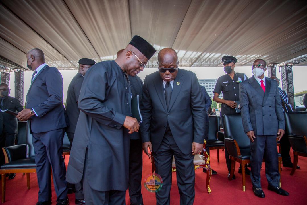 hon_okmb's tweet photo. I recently joined colleague Members of Parliament, President Nana Addo Dankwa Akufo-Addo, and government officials to pay our last respects to the former MP for Zebilla, John Ndebugre, who has since been interred. Fare well, Nde. We are grateful for your services to Mother Ghana. https://t.co/wp8nAnLA0u