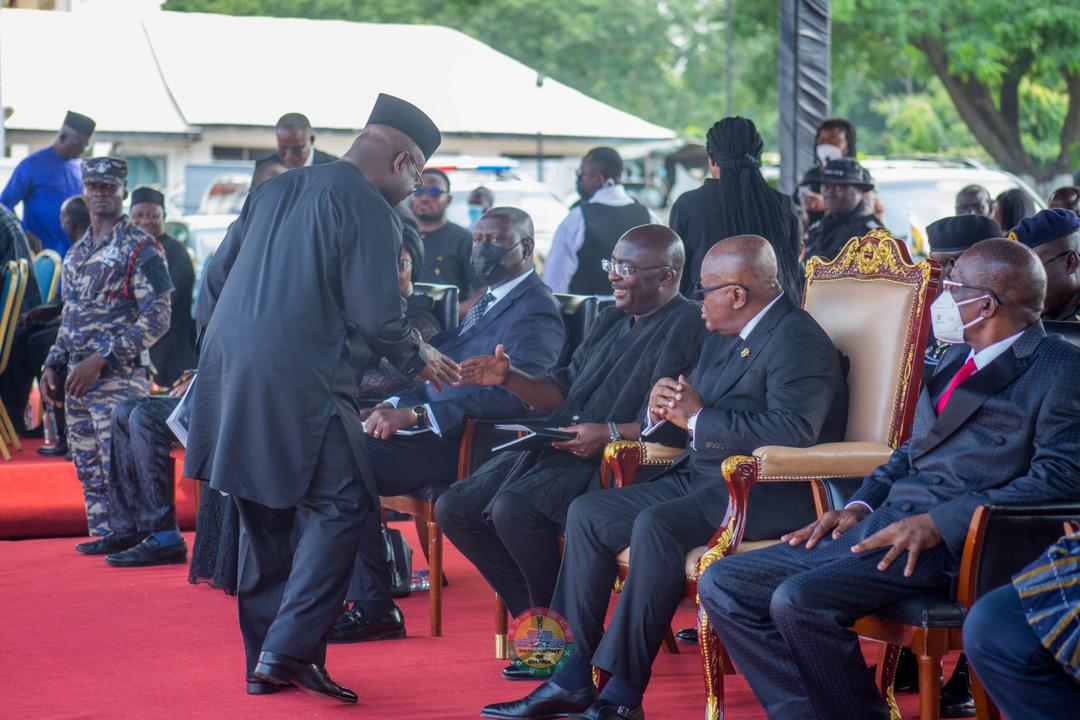 hon_okmb's tweet photo. I recently joined colleague Members of Parliament, President Nana Addo Dankwa Akufo-Addo, and government officials to pay our last respects to the former MP for Zebilla, John Ndebugre, who has since been interred. Fare well, Nde. We are grateful for your services to Mother Ghana. https://t.co/wp8nAnLA0u
