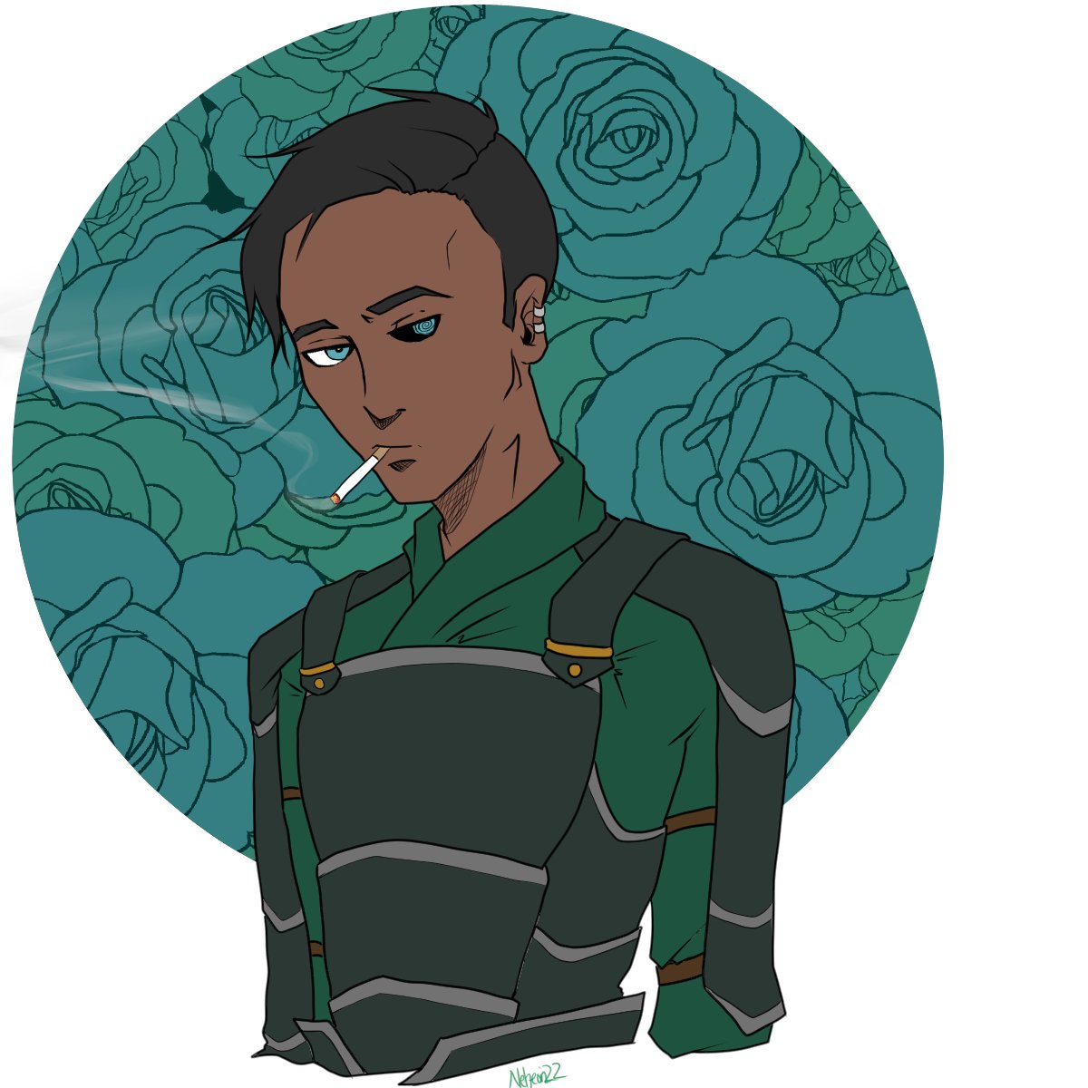 Neheon's tweet photo. Another finished commission and a gift for @NiHZero cuz they are a nerd I adore ♥ https://t.co/orqvM1HhLx