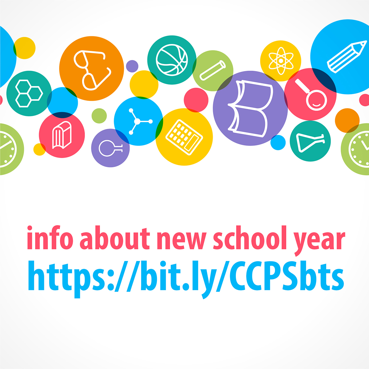 #oneCCPS families can find back-to-school info about buses, meals and much more at bit.ly/CCPSbts.
