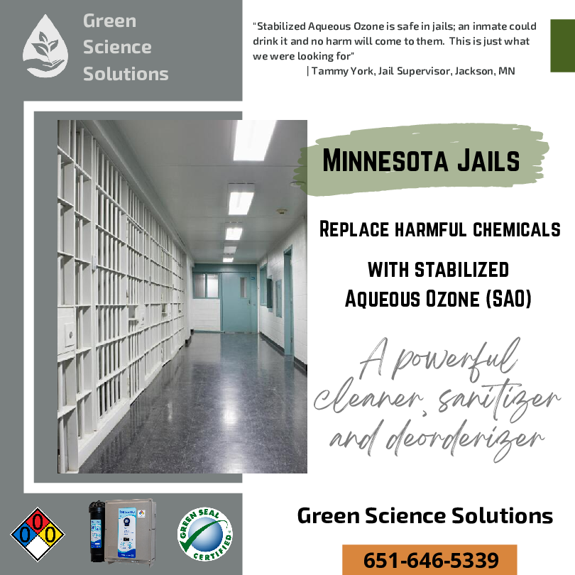 GreenSciUS's tweet photo. Providing a safe alternative for employees, inmates, and facilities. #greensciencesolutions #gss #SupportedByScience #cleaning #chemicalfree #corrections #correctionalfacilities #offendersafety #jails #prisons https://t.co/05FfDuOoob