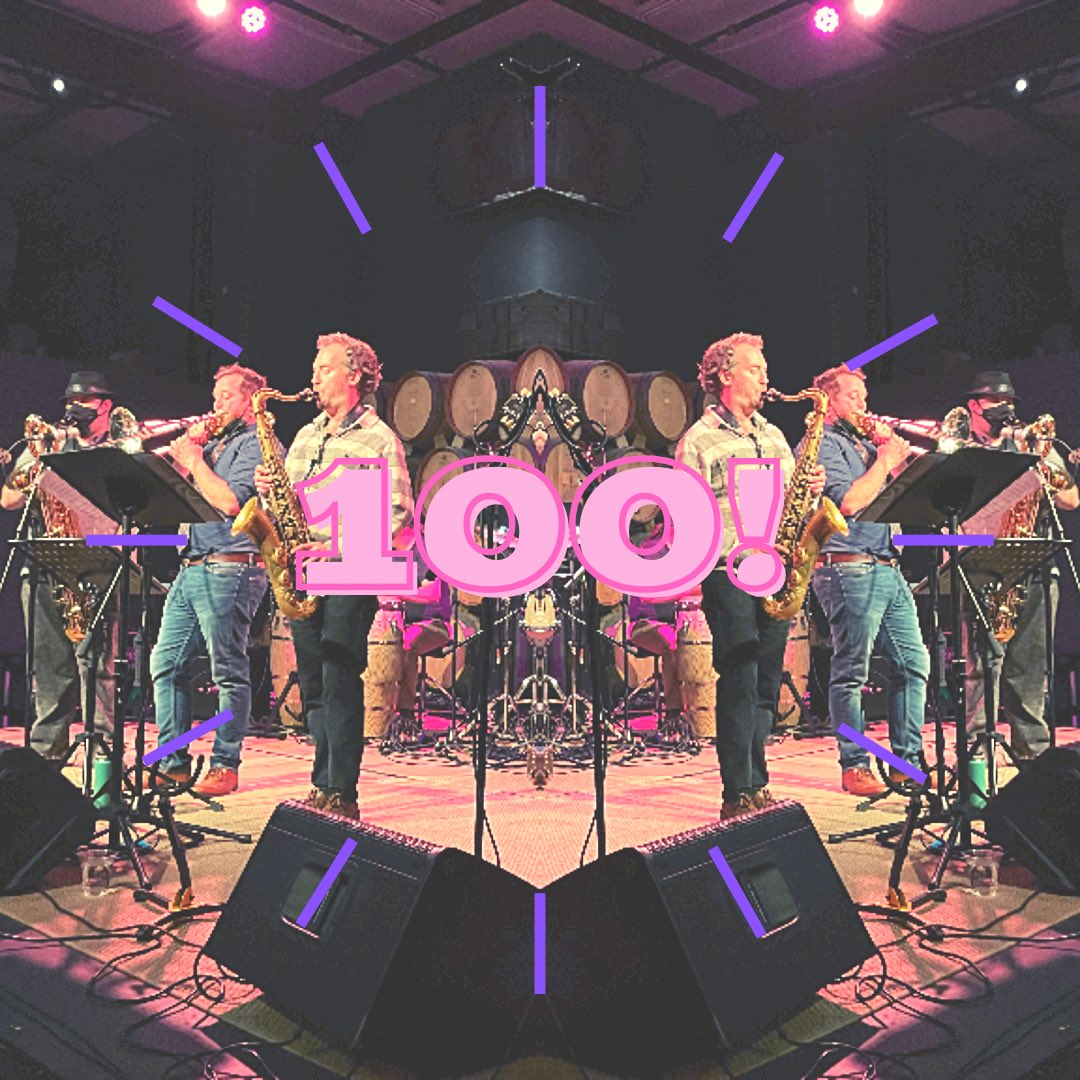Doing double take cause we can’t believe it’s our 100th show Friday!! 🤩 Join us <a href="/hardywood/">Hardywood Brewery</a> #RVA 8/5 6:30p. Allstar guests Forest Young on drums, Marc Langelier on bass, beer release, kitchen’s open &amp; if ur lucky George will show off his new #AZA tat! #GlobalGroove #RVAMusicScene