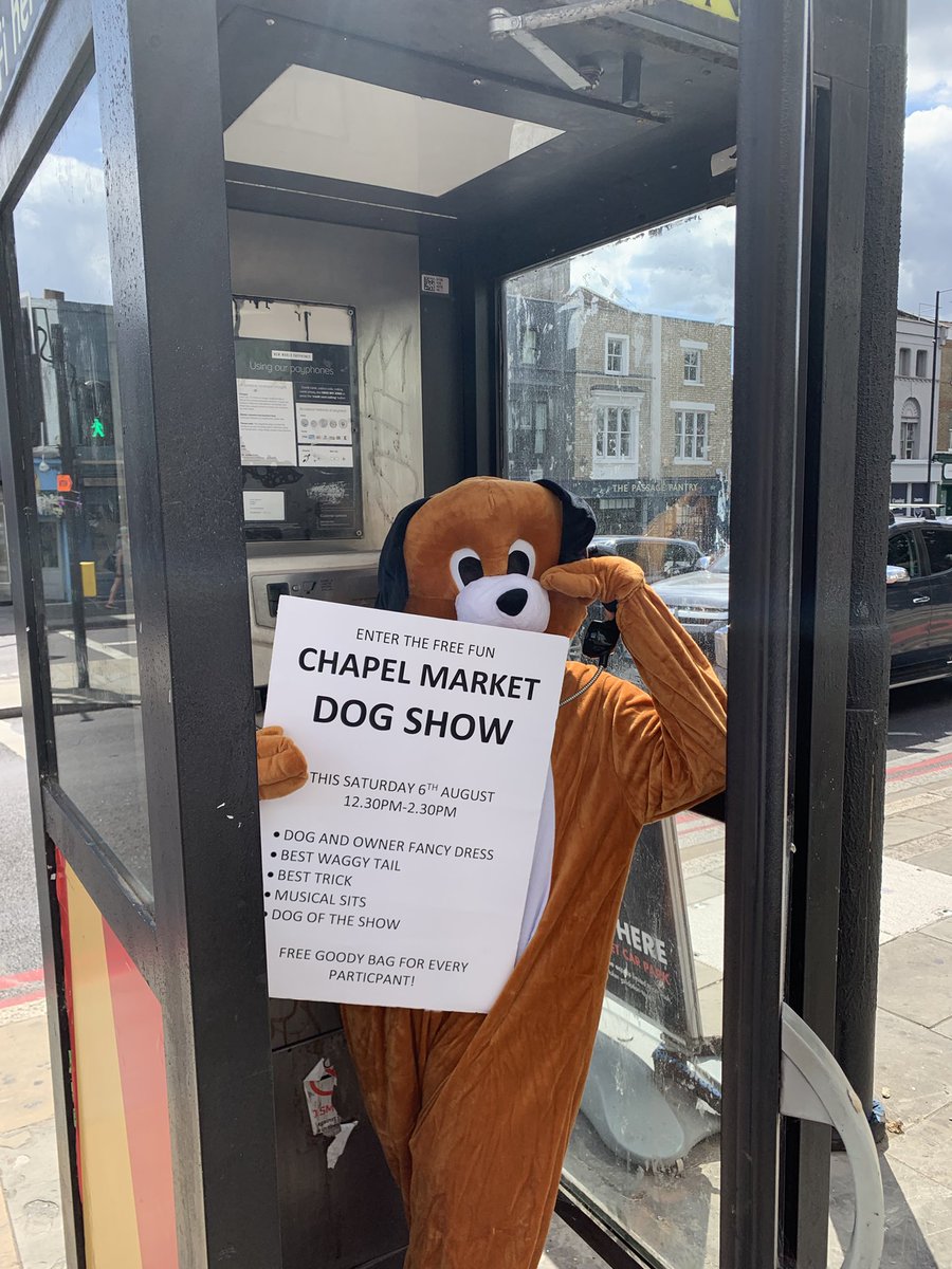 retailrevival's tweet photo. Been on the dog and bone today promoting @IslingtonBC Dog Show at @ChapelMarketN1 this Saturday. Why don’t you enter? It’s free and fun - we all need a bit of that! https://t.co/w4x6ir07Gy