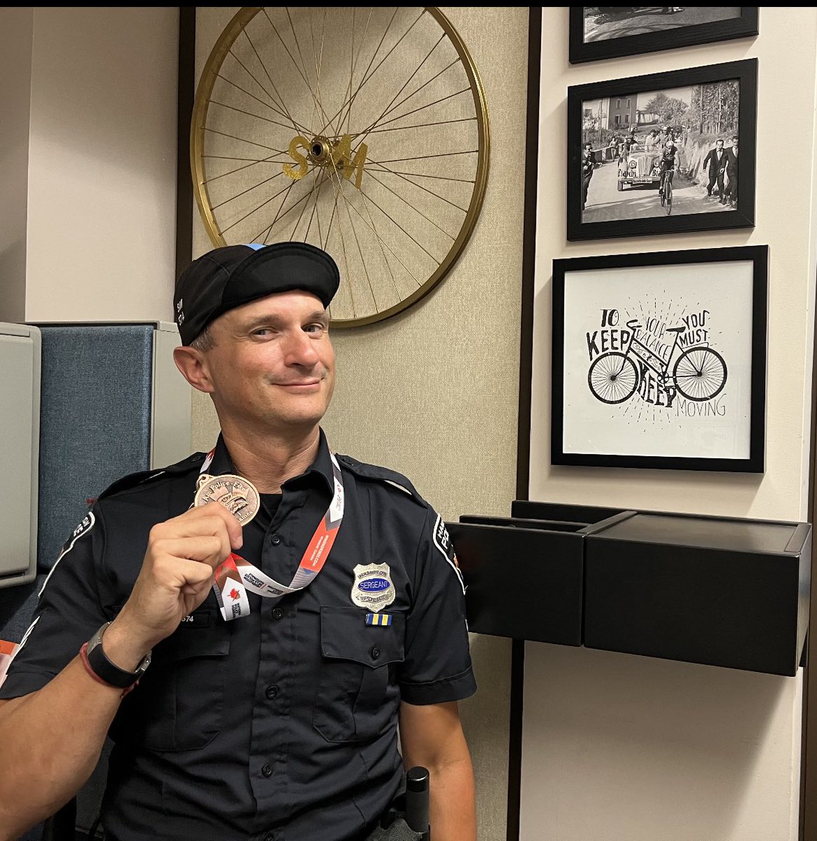A Huge Congratulations to our very own Sgt. Scott Moore👏🏼

2 Bronze Medals🏅 🏅 this past week at the Can-Am Police-Fire Games and the Ontario First Responders Road Cycling Championship #HPSCyclingTeam 🚴
