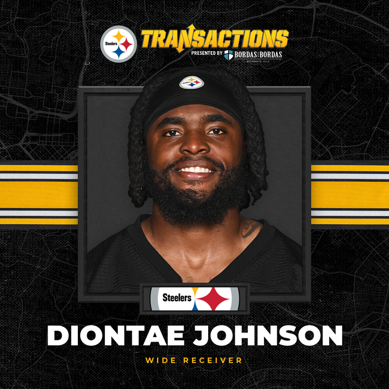 steelers's tweet photo. We have signed WR Diontae Johnson to a new three-year contract. @BordasLaw