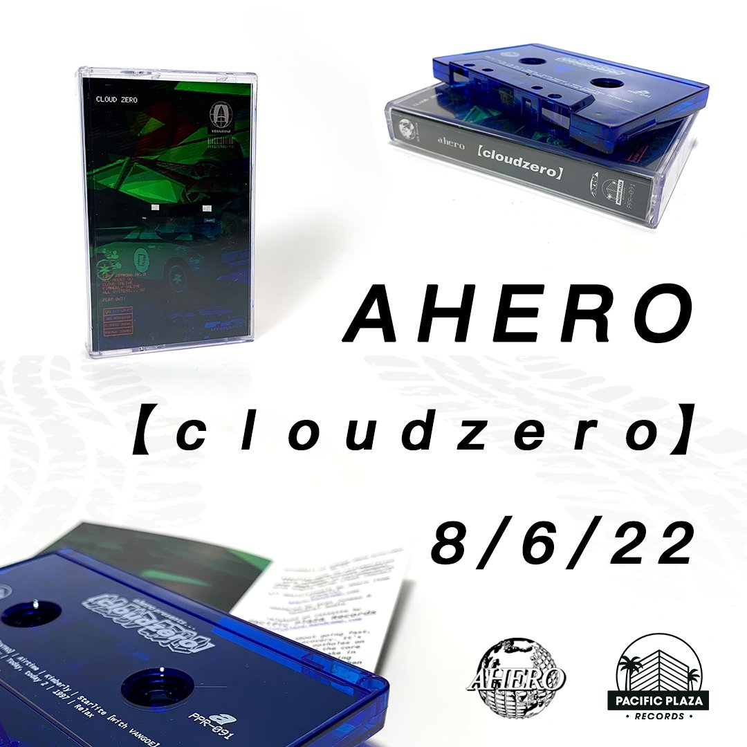 ⭆ Rev up your engines and get ready to head to 【cloudzero】🏎️💨

⭆ the new 2LP by @aherointl is coming out on Saturday, August 6th via PPR 📼 &amp; <a href="/XffWrld/">Xff Wrld Records</a> 💿

⭆ songs feat. <a href="/vincentisokay/">V4NGOE</a> &amp; <a href="/simple__syrup/">Simple Syrup</a> 

⭆ tapes available now &amp; shipping ASAP:
pacificplaza.bandcamp.com/album/cloud-ze…