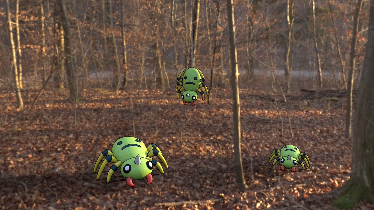 AnimatorIona's tweet photo. When you go for a walk in the woods you might come across some wild Spinarak hanging about.
#3D #AugmentedReality #AR #CGI #3dart #3Dartist #rendering #commissionsopen https://t.co/i5P3dzOMgZ