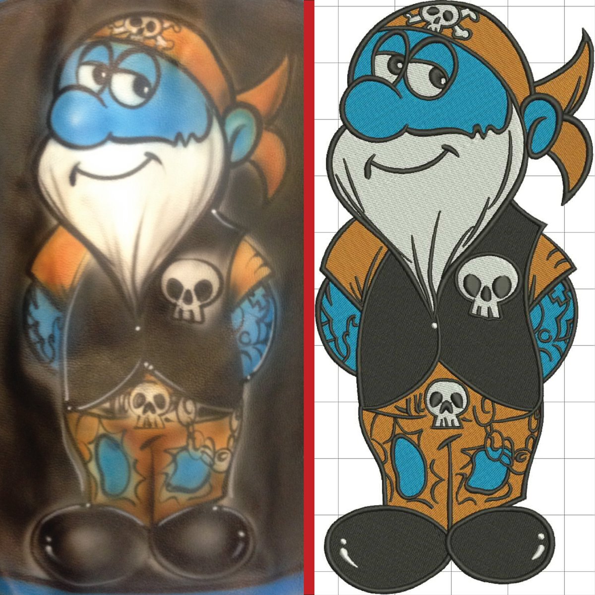 copyartwork's tweet image. Below is a before and after sample. Send us a quick picture of a design and we will create a digitized image of it for embroidery at the requested size.
copyartwork.com/embroidery-dig…
#embroiderydigitizingusa #embroiderydigitizingservice #embroiderydigitizingsoftware #phototoembrodery