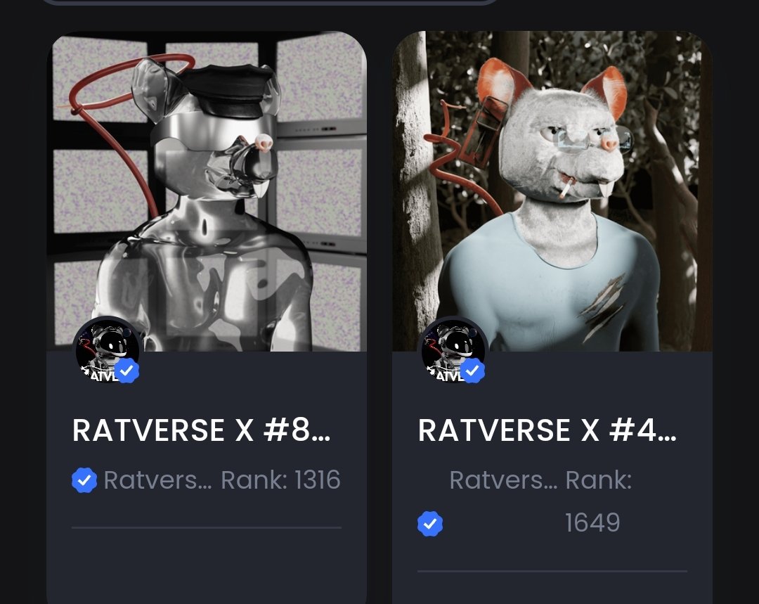 RatVerseio's tweet photo. 85,000 #VET have been paid out against the "VNFT Pullover" attribute, leaving 415,000 $VET to distribute on the mint 🪤

No top5 lots have been released yet, each sale increases your probability of stumbling upon them if they haven't 🧀

➡️https://t.co/fcOT5ZUvOo

#VeChain #NFT https://t.co/94doHMoRpu