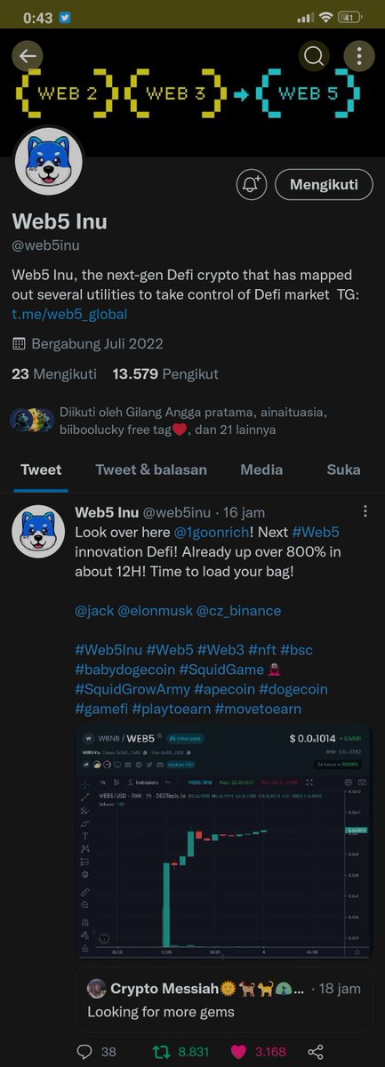 baasith95's tweet photo. @furrincrypto @web5inu Tg Asep Baasith 95 https://t.co/56MpX8hMt1