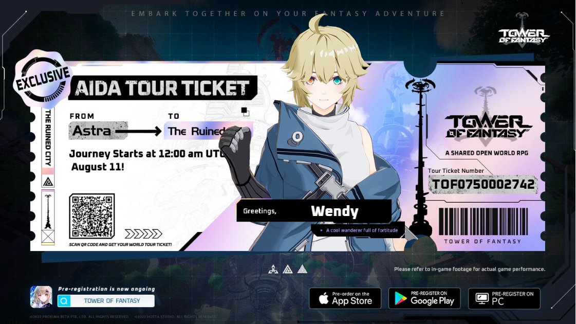 Vitoriakovsky's tweet photo. Aida Tour Ticket👌
https://t.co/6YU26fiMbc
🐸🐸
#ToF #TowerofFantasy #AidaTourTicket https://t.co/ypk1J5vO0V