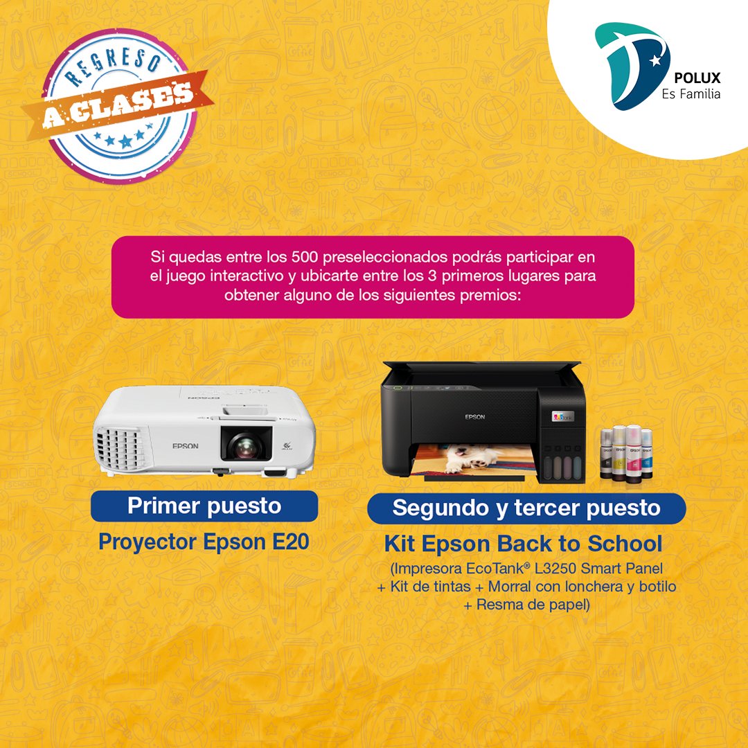 PoluxSas's tweet photo. !IMPRIME Y GANA CON ECOTANK! 🥳 Ganar es muy fácil, solo ingresa a este link -> https://t.co/0RwtPLUZW1  y responde la encuesta. Podrás ganar increíbles premios #sorteo #Epson #EcoTank #premios #impresion #impresora #tintas https://t.co/nQu5iuIt8i