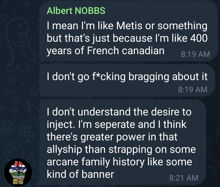 InvictusYeg's tweet photo. If the news that @TheBreakdownAB shilling for the UCP has got you feeling down... rejoice! At least the Albert's Activist Collective is led by a "Mรฉtis or something"
#progressivestrong #ally #meandmeandme #mommysaysimthegreatest https://t.co/3vcr6n6pyn