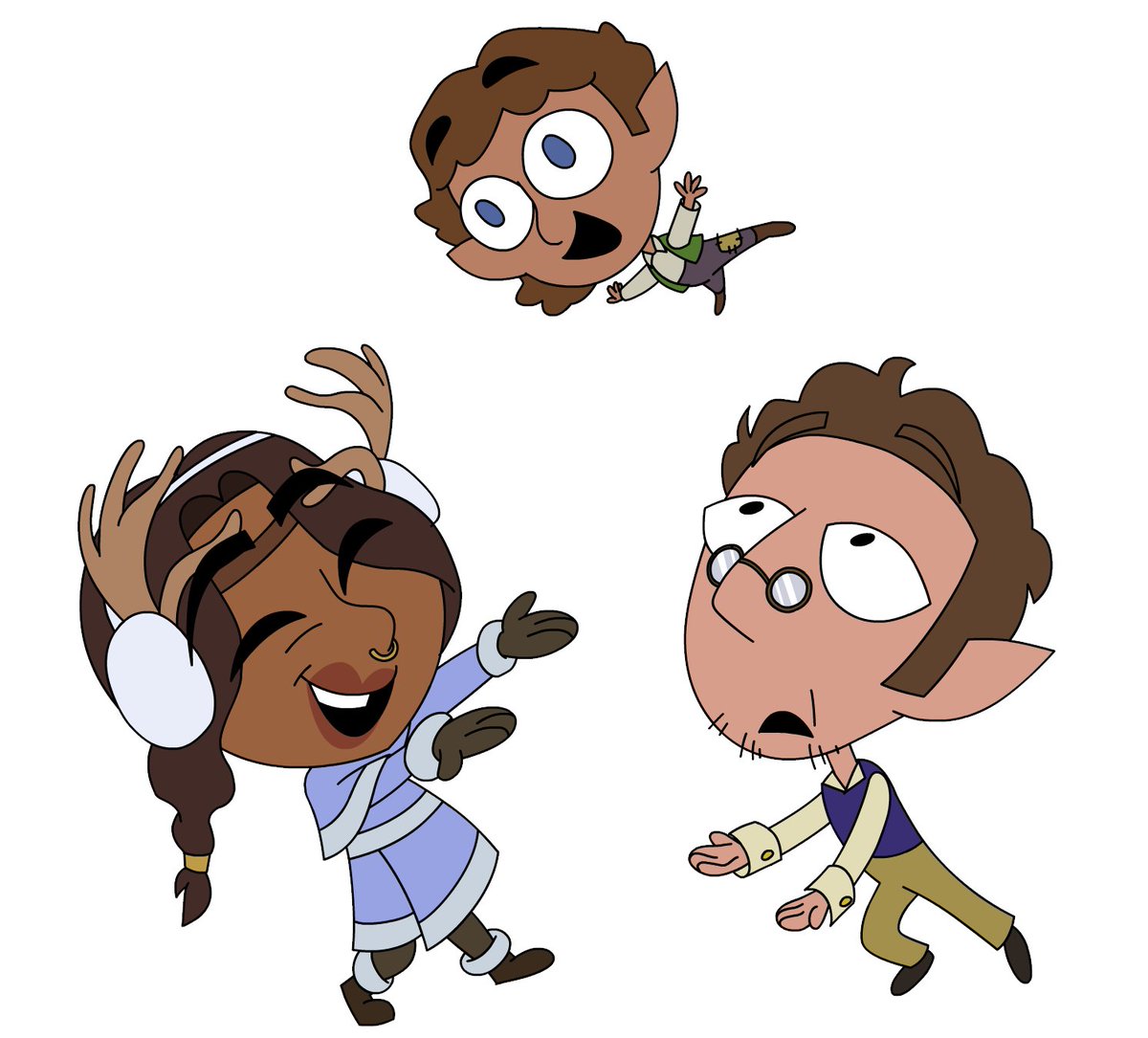 basbirdie's tweet photo. I had the pleasure of drawing all of these characters for the background of the wrap up-scene for Crit Recap - Weird Magic. Here's a thread of all of them - hi res! (1/5) #CriticalRole #CritRecapAnimated #Fjorester #Beauyasha #Shadowgast https://t.co/BMww6N31RH