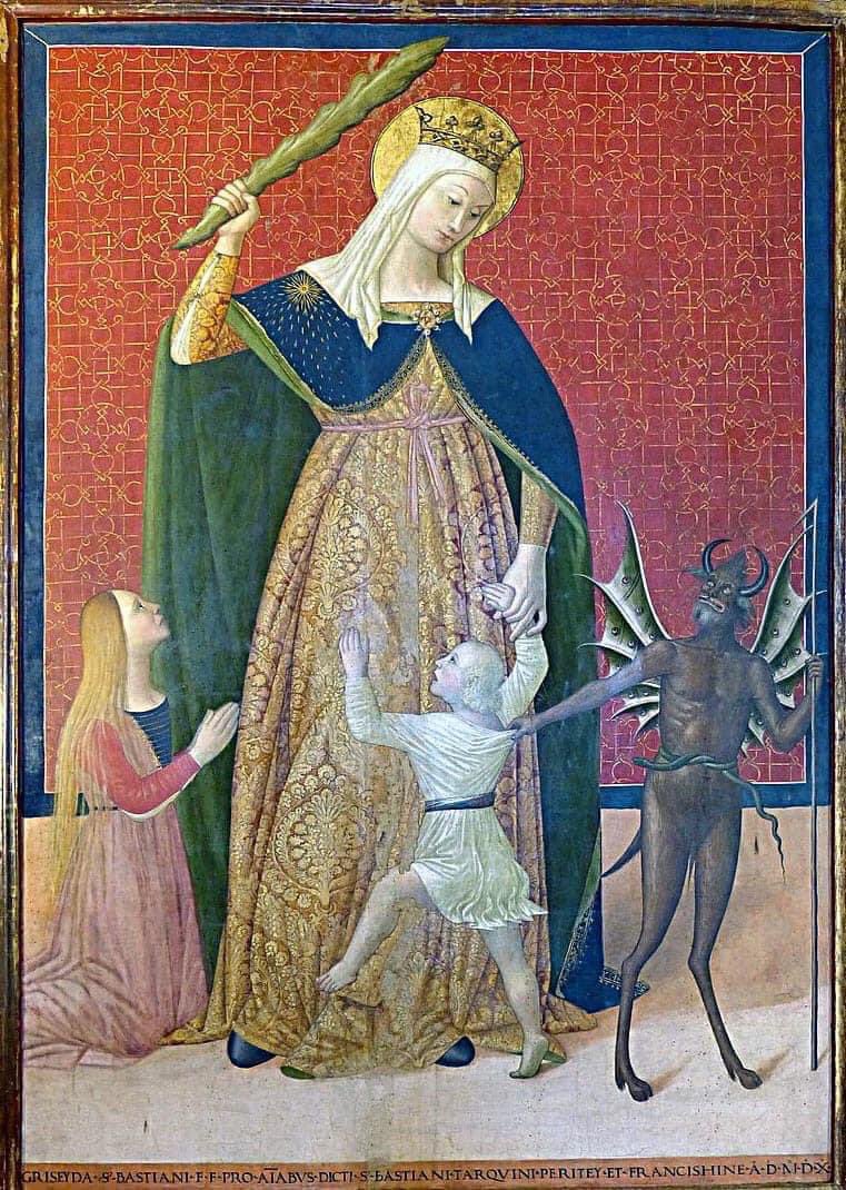 Tiberio d’Assisi 
Madonna del Soccorso, 1510 
Tempera su tavola 
Museo di San Francesco, Montefalco (PG)
