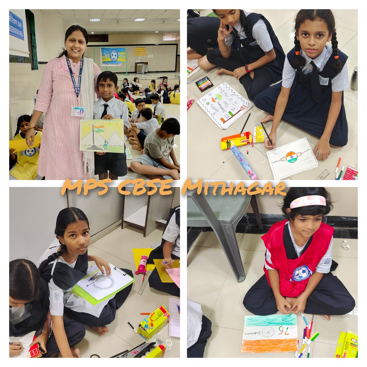 MPS CBSE Mithagar Drawing Competition on 04.08.2022 under Azadi ka Amrutmahotsav.#bmcamrutmahotsav
