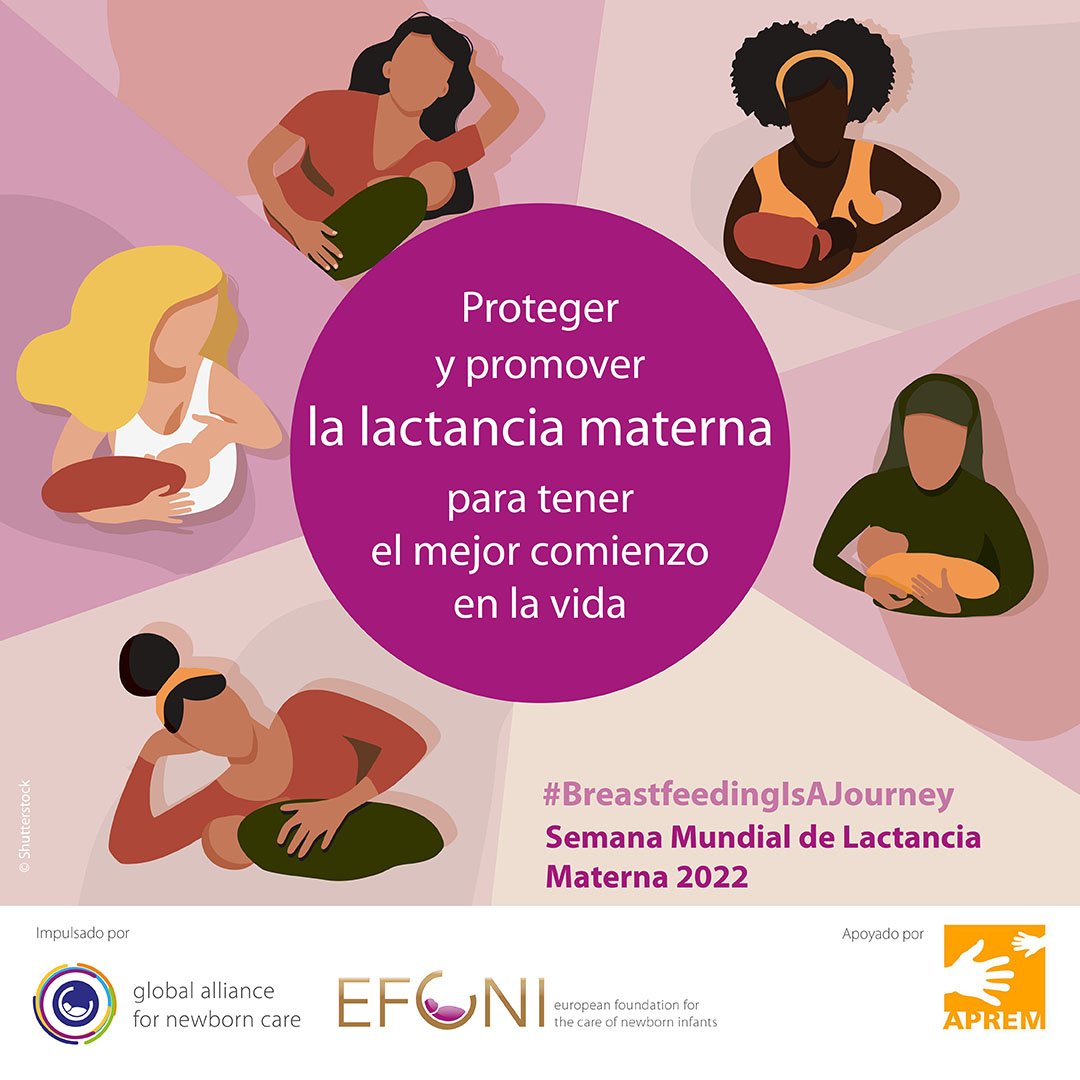 APREMprematuros's tweet photo. Es la semana de la lactancia materna, destinada a promover esta actividad básica para el neurodesarrollo de los bebés y la salud de la familia. APREM se une a EFCNI y Glance - Global Alliance for Newborn Care en la labor de fomentar esta práctica imprescindible. https://t.co/R0EuaSD5JN