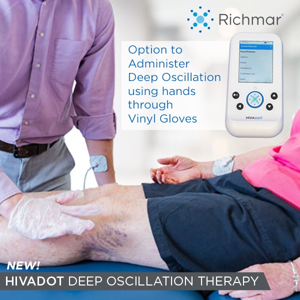 The HIVADOT massaging effect created by the oscillations
within the patient’s tissues work to
open pathways and increase the flow
of blood and lymph throughout the
body.