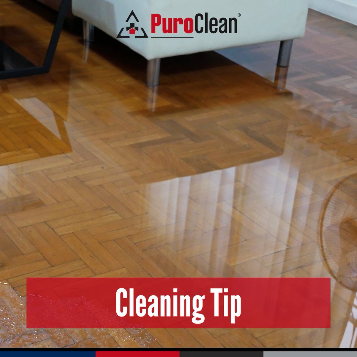 After a storm passes, be sure to clean up. To remove standing water, use a pump, squeegee, or a wet/dry vacuum. Anything absorbent that's come into contact with contaminated water, such as carpeting, drapes, and furniture, should also be dried.

#Clean #PuroClean #CleaningTip