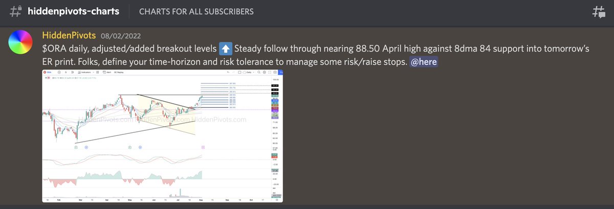 HiddenPivots's tweet image. $ORA daily ⬆️ Solid r/s breakout continuation from our HP $80 trigger long setup.

#HPchartroom