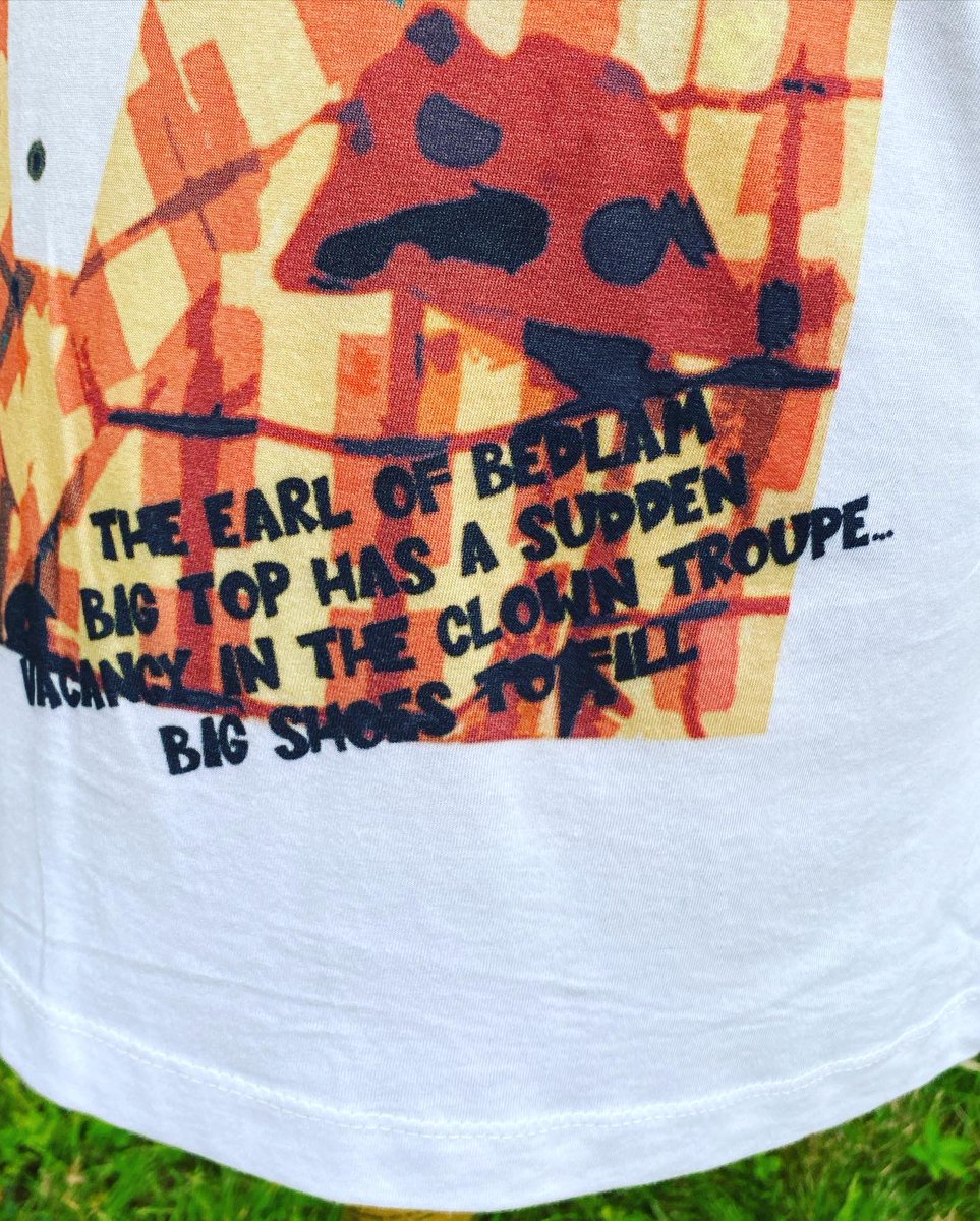 NewsfromBedlam's tweet photo. #JustAnnounced #BreakingNews #LateEntry #ToryLeadershipContest #candidate …
the #EarlofBedlam #clown 
#summertee 
#whatacircus🤡 

Digitally printed (for crispy detail) on short sleeved round neck organic cotton cut straight up’n’down or fitted in’n’out as you prefer, oooh errr. https://t.co/Yogj3r3u6H