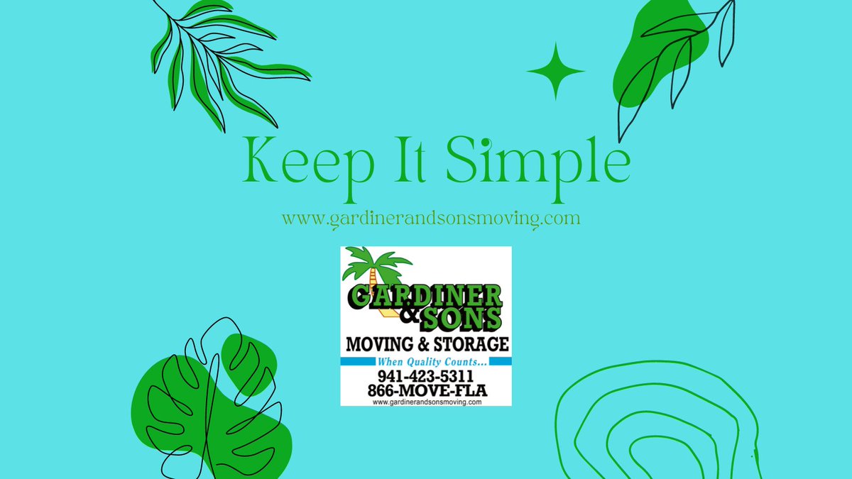 GardinerSons's tweet image. Moving is hard, Keep it Simple with Gardiner &amp;amp; Sons Moving &amp;amp; Storage.    
Happy National Simplify your Life Week.
Call Kenny Gardiner at (941) 423-5311 to discuss your move. 
#FloridaMovers
#MoversFlorida