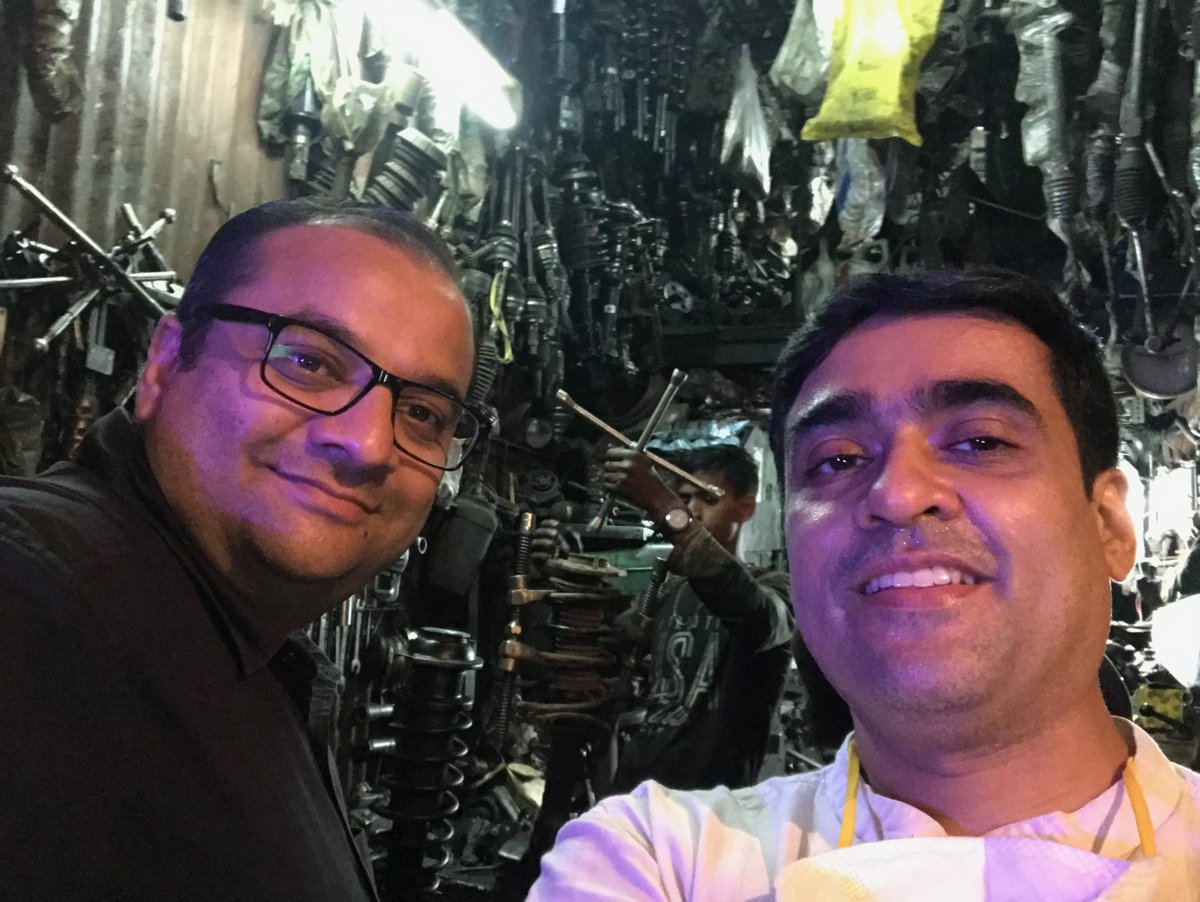 raphaehalim's tweet photo. Jan '22: T2PO’s suspension was very stiff. Our friend Amish helped us do a DIY fix at Kurla, where Fakhruddin and his group sourced parts and replaced what was needed. @MahindraElctrc #Electric @MainiChetan @born_electric #DriveElectric @AmishDadawala @PlugInIndia https://t.co/8mU27K3x2o