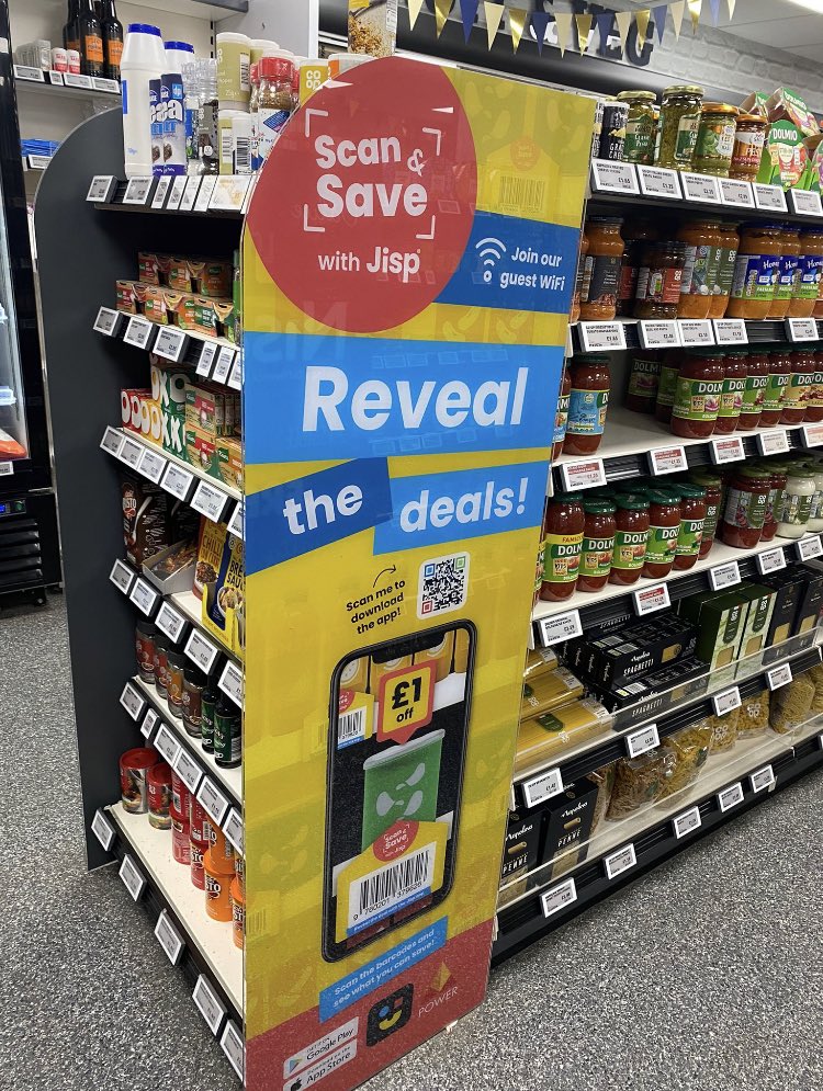 gregdeacon's tweet image. The latest @NisaRetail partner getting @jispapp ready. Loving the boards and ESELs (pic courtesy of @jonathanrons 👏)

Helping shoppers save 
Supporting independent retailers 
Working in collaboration with brand partners  

#ScanandSave #Jispapp #JispMedia #RevealTheDeal