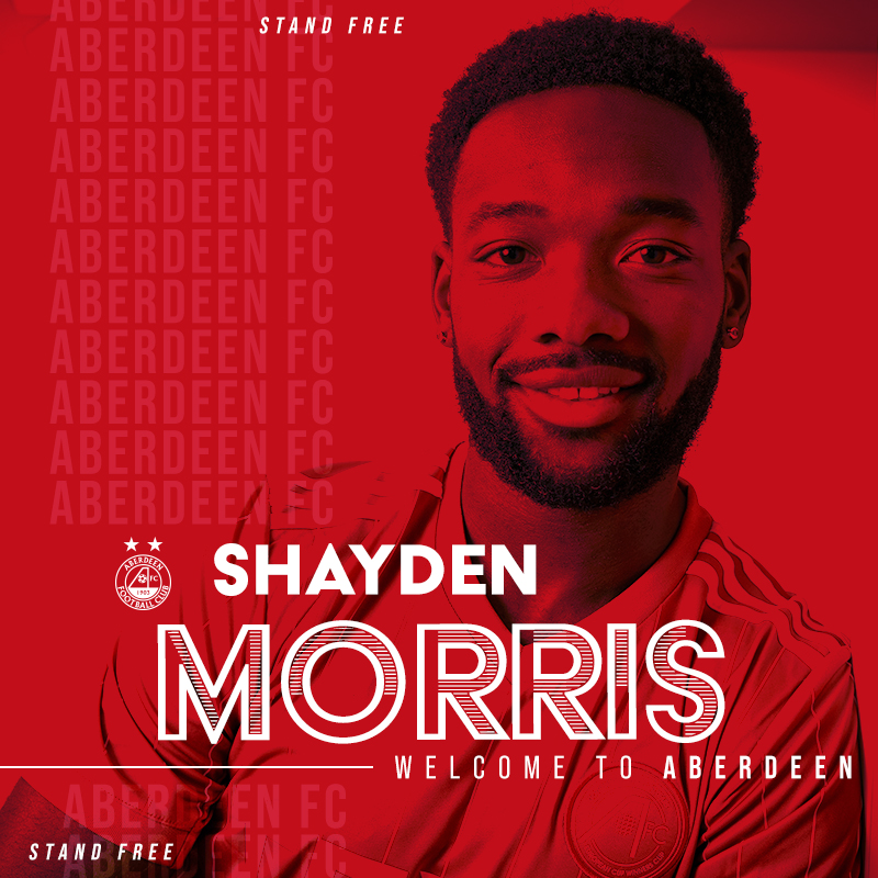 AberdeenFC's tweet photo. 🆕 | We can tonight confirm our tenth summer signing with the arrival of Shayden Morris on a four year deal from @ftfc.

🔴 Welcome to Aberdeen @ShaydenMorris!