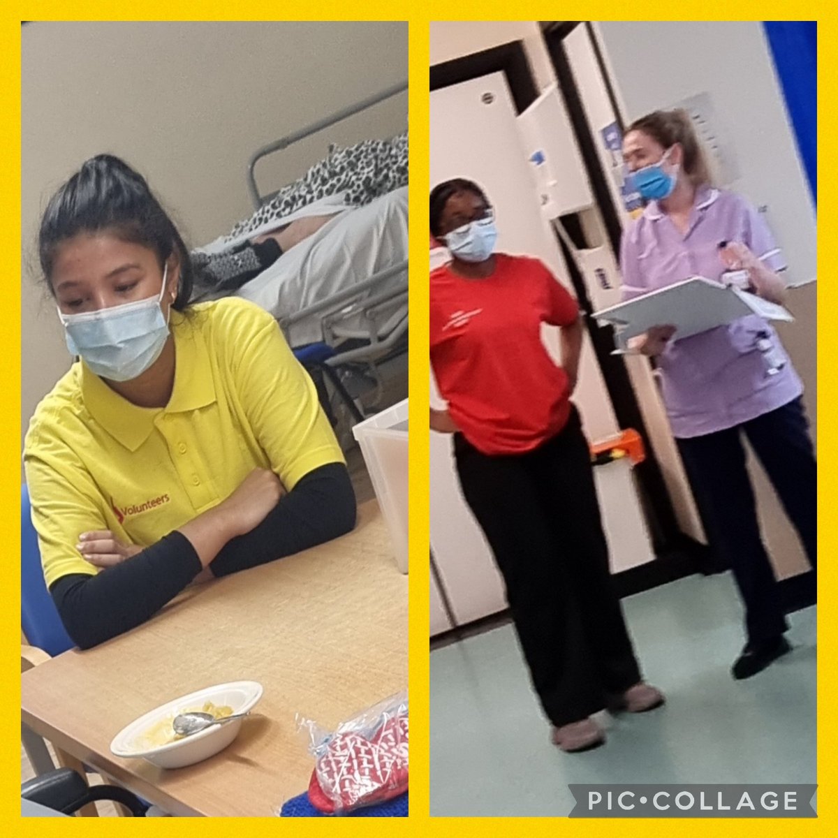 netty_lynette's tweet photo. Some of the #rainbowarmy out on the wards T5 T6 AMU GMU &amp; AnE over this week @OldhamCO_NHS getting great feed back from the wards keep up the hard work 🙌 @NCAlliance_NHS we salute you all for your support 👏  @NCA_Volunteers @sgfurlong @ArmstogG https://t.co/FnZ9zZn6gK