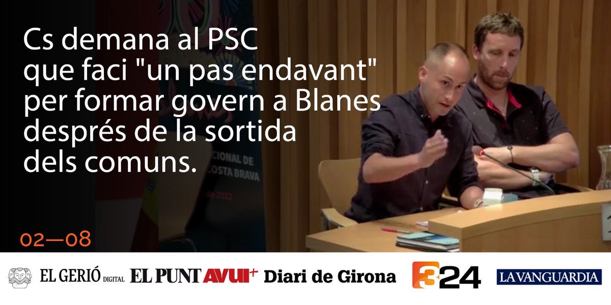 Cs_Blanes's tweet photo. ¡Nota de prensa! Cs demana a Psc que faci un pas endavant per formar govern a blanes. #blanes #csblanes https://t.co/T6OCH3KKjt