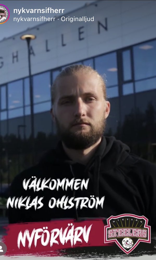 A_Borgstrom's tweet photo. Niklas Ohlström skymtades (via soc medier) på en Nykvarnträning redan före sommaren. För ett par veckor sedan kom första uppgifterna om att övergången från Salem var klar. Nu är rivalens poängkung presenterad och Nykvarn rustar vidare för #SSLse . #ibsilly https://t.co/lTifzgtoxa