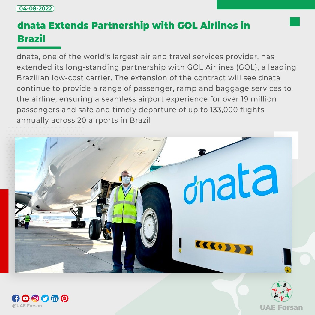 UAE_Forsan's tweet image. dnata Extends Partnership with GOL Airlines in #Brazil
#UAE
#dnataTravel
#beyondthebooking
@dnatatravel