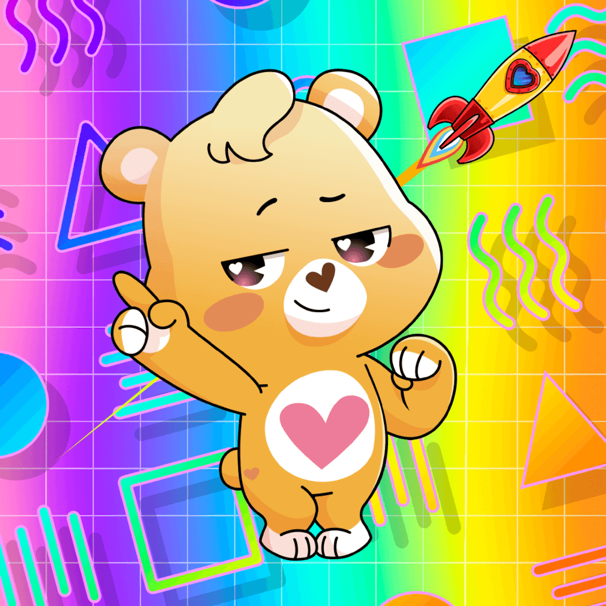 my tender heart bear looks great! <a href="/carebears_nfts/">Care Bears™ NFTs</a>
