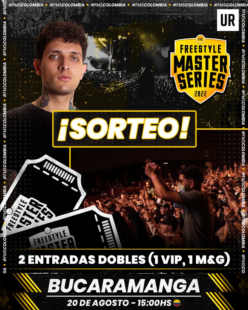 FMS Colombia 🇨🇴 (@fmscolombia_) on Twitter photo ¡Sorteo para la J6 en Bucaramanga! 🎁
Si quieres participar en el sorteo de DOS ENTRADAS DOBLES, asegúrate de:
1. Seguir las cuentas de <a href="/fmscolombia_/">FMS Colombia 🇨🇴</a>, @elelevn
y <a href="/urbanroosters/">Urban Roosters</a>
2. Darle me gusta ♥️ y RT a este post
3. Comentar con quién irías a la jornada en Bucaramanga 👇🏽 ¡Sorteo para la J6 en Bucaramanga! 🎁
Si quieres participar en el sorteo de DOS ENTRADAS DOBLES, asegúrate de:
1. Seguir las cuentas de <a href="/fmscolombia_/">FMS Colombia 🇨🇴</a>, @elelevn
y <a href="/urbanroosters/">Urban Roosters</a>
2. Darle me gusta ♥️ y RT a este post
3. Comentar con quién irías a la jornada en Bucaramanga 👇🏽