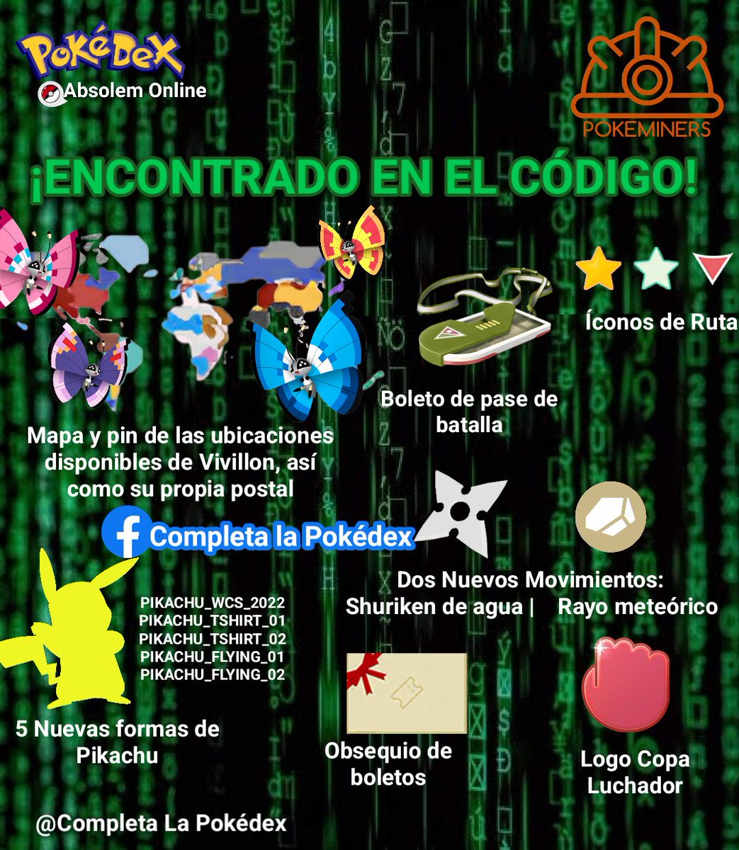 PokemonGoAbs's tweet image. ¡ENCONTRADO EN EL CÓDIGO! 
***** Próximamente en Pokémon Go

#CompletaLaPokédex #PokémonGo #Vivillon  #CódigoPokémonGo