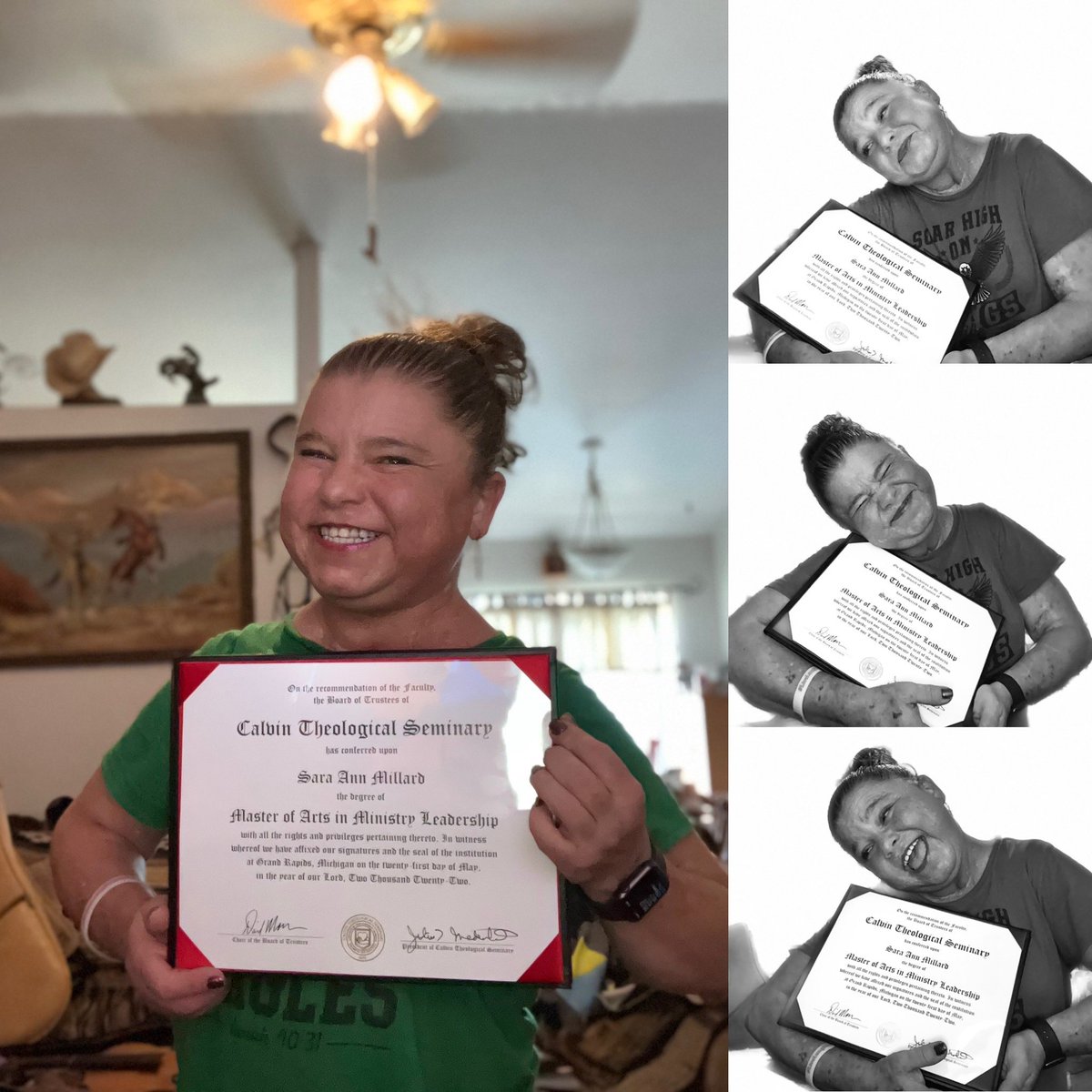 I gave birth to a Masters Degree🤣 It was a labor of love! #transplantcommunitychaplaincy #mysterykidney #livelaughlovelikeleticia #liveextraordinary #livelifegivelife