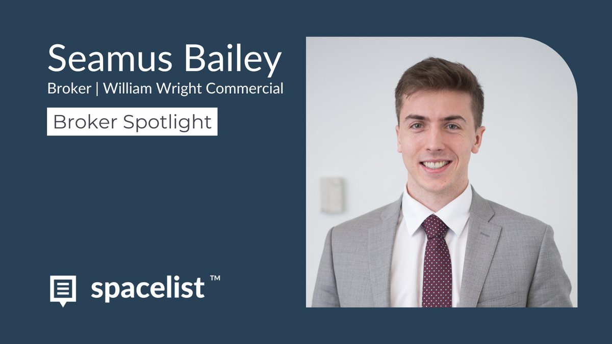 This month's #brokerspotlight is on Seamus Bailey of <a href="/wwcommercial/">William Wright Commercial Real Estate Services</a>. Seamus shares his industry insights in our interview, check it out here: blog.spacelist.co/broker-spotlig…

#CRE #CommercialRealEstate #Broker #CRETwitter