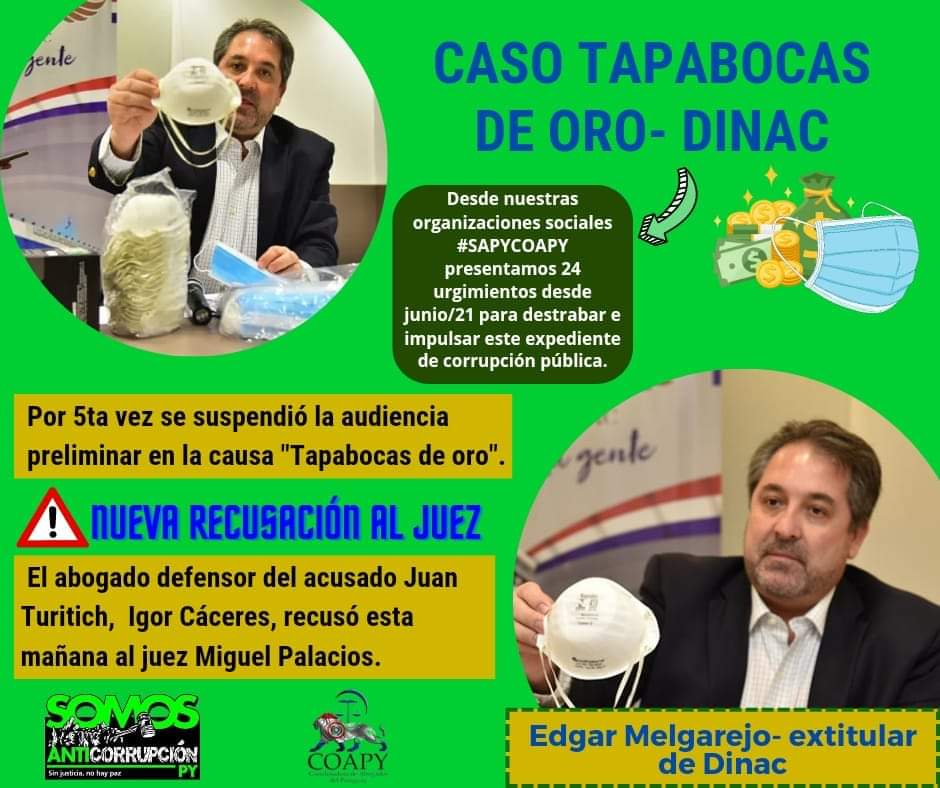 EstherRoa_'s tweet photo. HECHOS Y NO SOLO PALABRAS!
Edgar Melgarejo extitular de Dinac alias "tapabocas de oro" debe convencerse que los tiempos están cambiando, y que hoy día estamos un grupo de ciudadanos controlando su expediente y de otros de su igual clase...👇 🇵🇾 https://t.co/AW3FVDBTR9