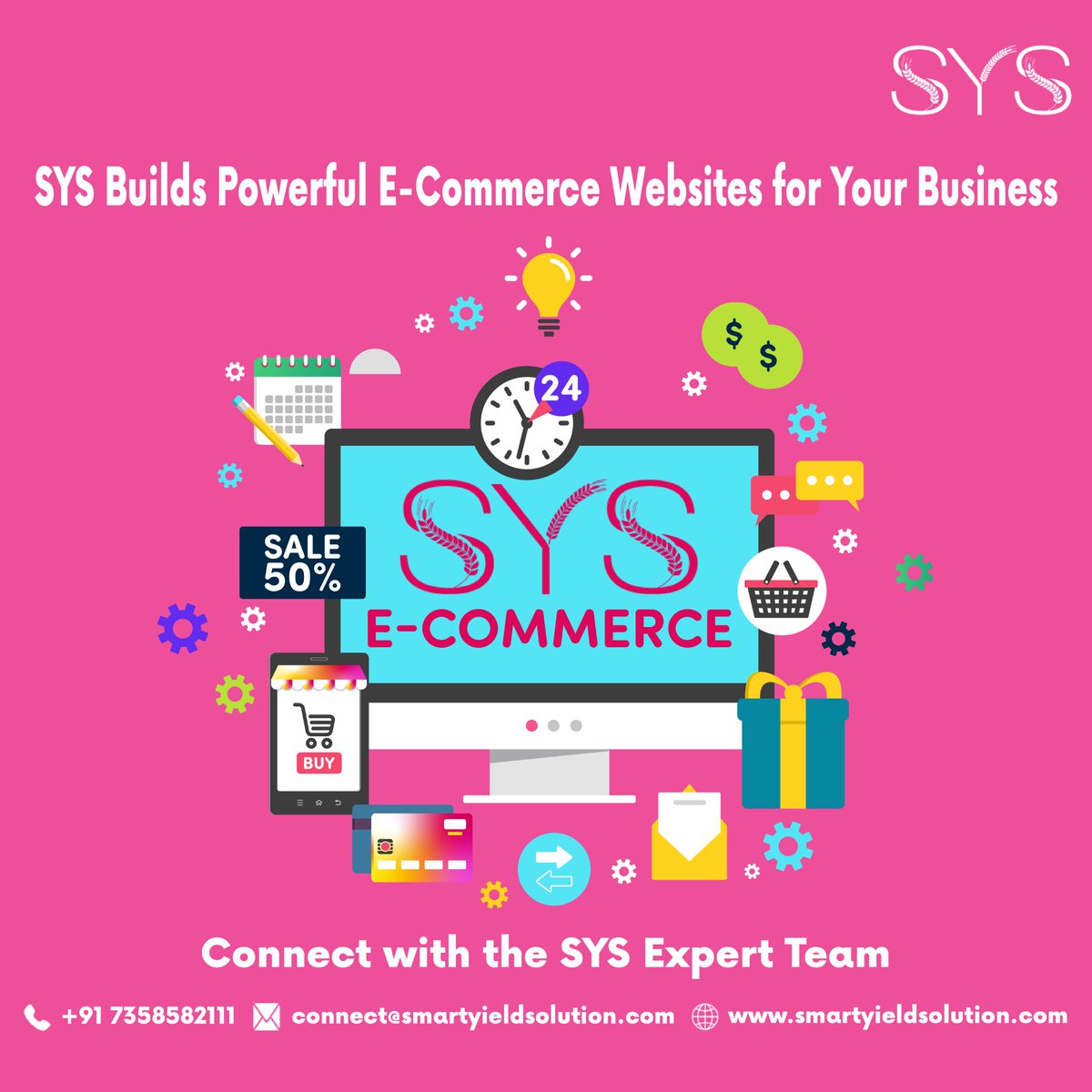 smart_yield's tweet photo. SYS Builds Powerful E-Commerce Websites for Your Business
Connect with the SYS Expert Team
Contact: +91 7358582111
Email: connect@smartyieldsolution.com
Visit: https://t.co/2idlZ9zH9O
#SYS #smartyieldsolution #ecommerce #webdevelopment #webdesign #mobileapp #digitalmarketing #seo https://t.co/AtlpWbS2GB